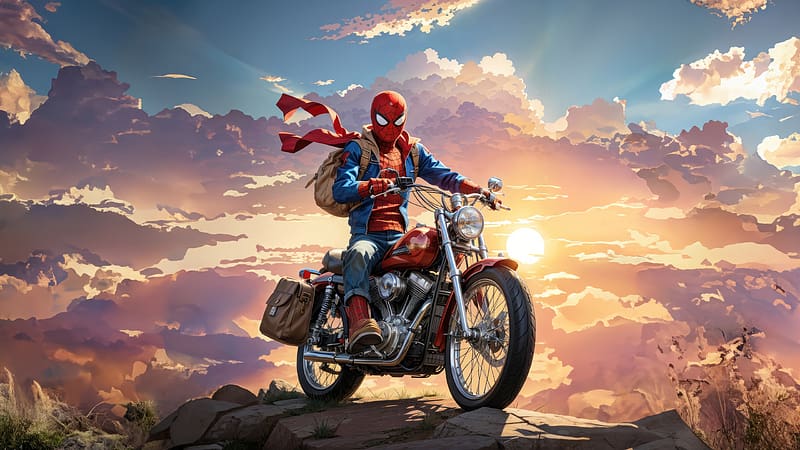 Spider Man Bike Adventure, HD wallpaper