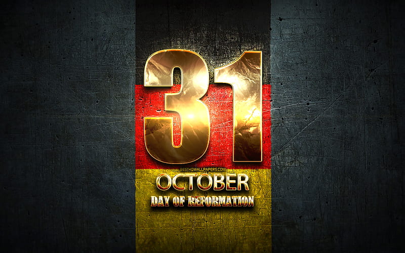 Day of Reformation, October 31, golden signs, german national holidays, Germany Public Holidays, Germany, Europe, HD wallpaper