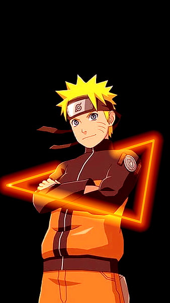Naruto Neon, black, simple, anime, HD phone wallpaper