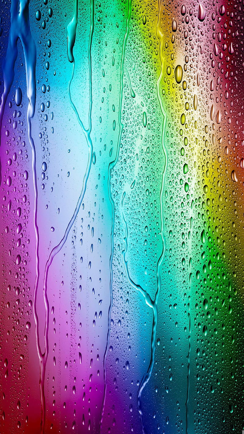 Colored glass, designs, drops, HD phone wallpaper