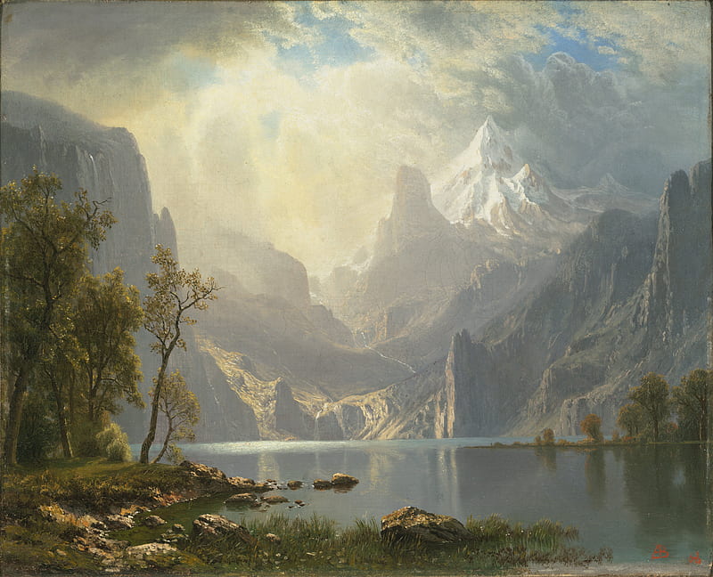 Yosemite Valley, bierstadt, painting, art, paint, nature, HD wallpaper