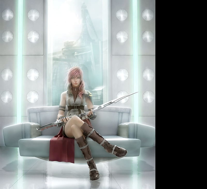 I am Waiting!, legs, anime, bonito, final fantasy, woman, sword, adventure, HD wallpaper