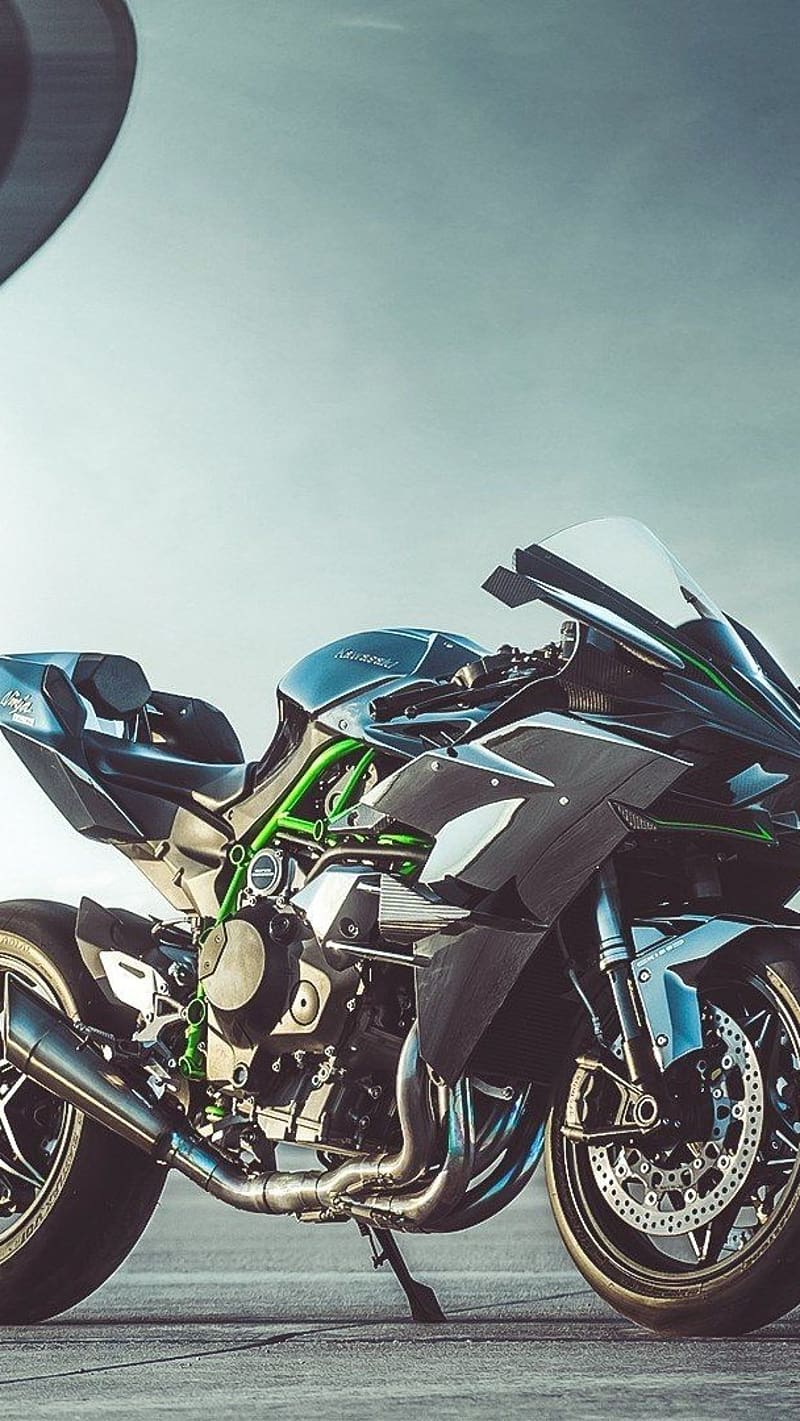 Kawasaki Ninja H2r, Dark Background, sports bike, parked, HD phone wallpaper  | Peakpx