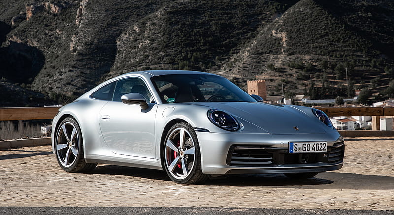 2020 Porsche 911 S (Color: Dolomite Silver Metallic) - Front Three