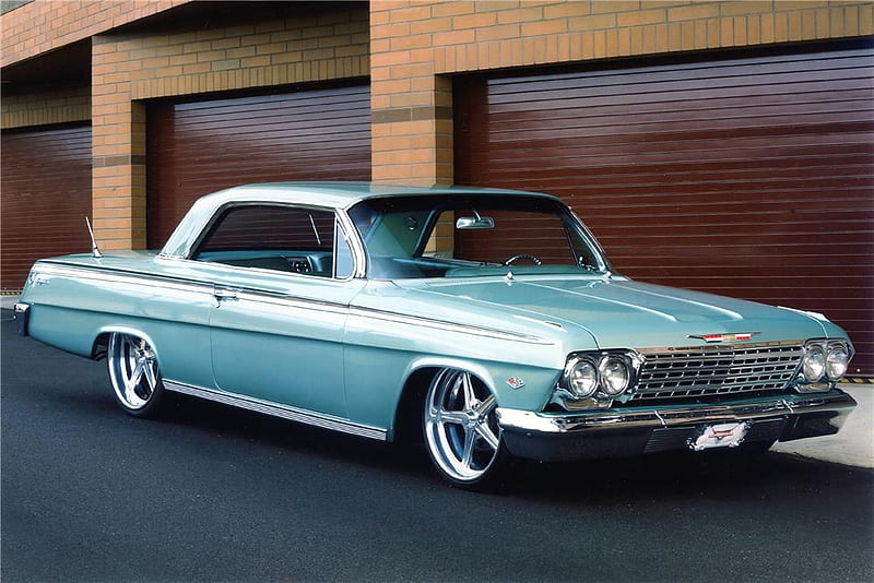 1962 Chevrolet Impala custom, chevy, custom, impala, classic, HD wallpaper