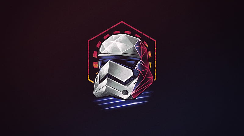 Stormtrooper Helmet Minimalist, stormtrooper, star-wars, minimalism, minimalist, HD wallpaper