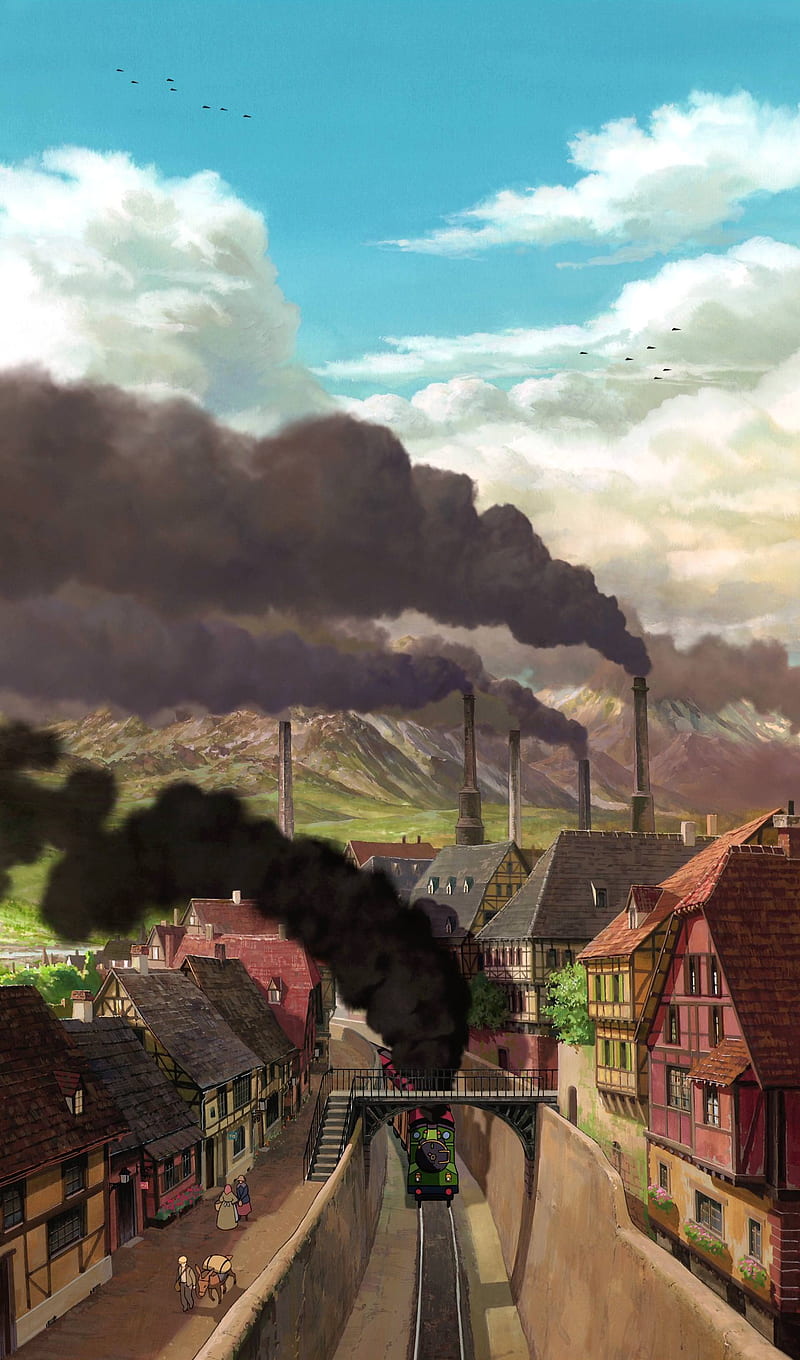 anime, Studio Ghibli, Hauru no Ugoku Shiro, HD phone wallpaper