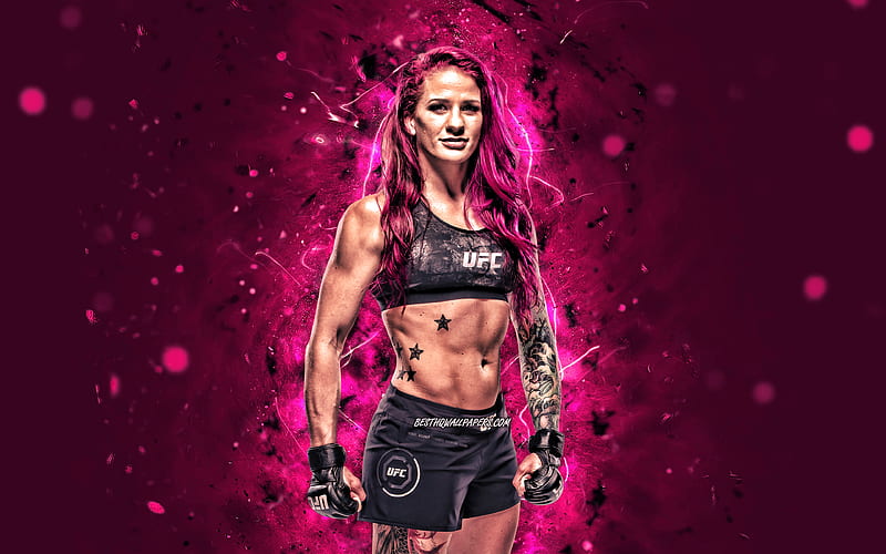 Gina Mazany purple neon lights, American fighters, MMA, UFC, female fighters,  HD wallpaper | Peakpx