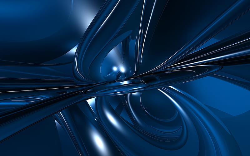 Blue Streak, 3d, forma, abstract, cg, HD wallpaper | Peakpx