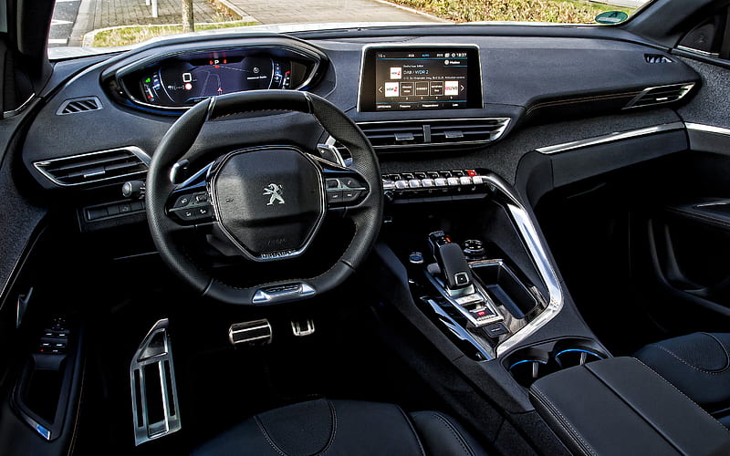 Peugeot 3008, 2020, interior, inside view, front panel, 3008 GT-Line, new 3008 inside, french cars, Peugeot, HD wallpaper