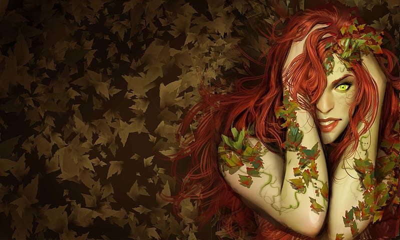 Poison Ivy, art, fantasy, woman, HD wallpaper | Peakpx