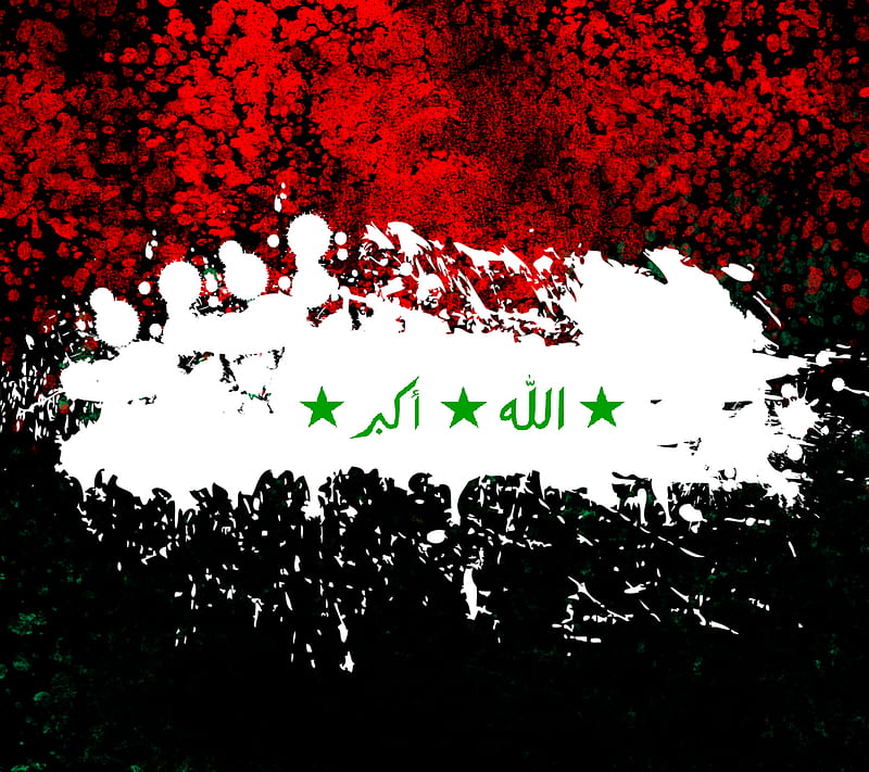 Iraq, abstract, flags, HD wallpaper