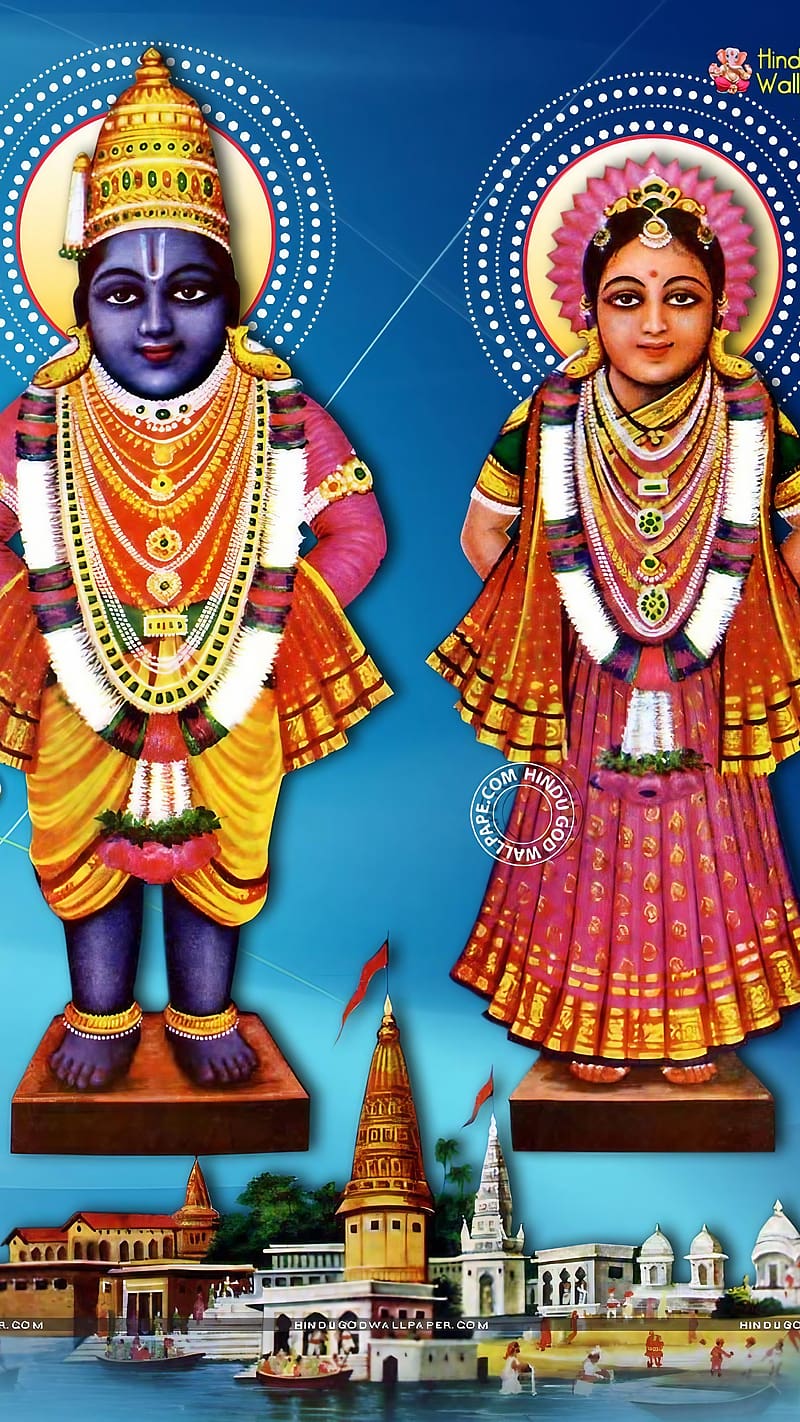 Vitthal Rukmini, shri vitthal rukmini, lord, god, bhakti, devtional, HD phone wallpaper