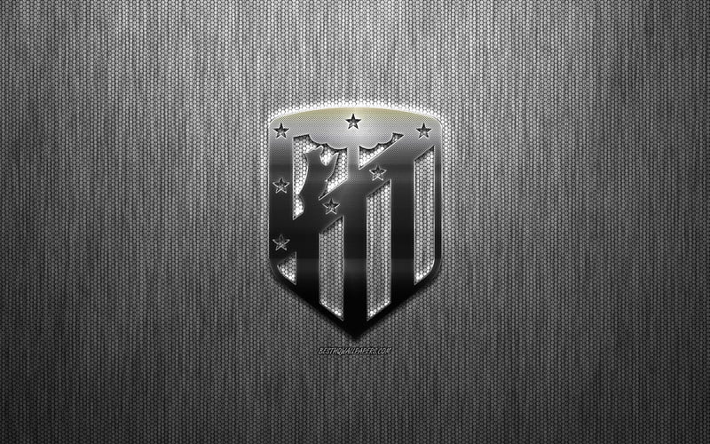 Atlético Madrid, logo, metal, soccer, atletico madrid, sport, football, atletico, HD wallpaper