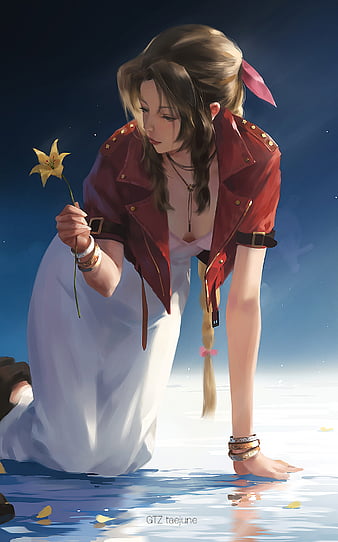 Final Fantasy VII Remake Aerith Version 2 Wallpaper  Cat with Monocle