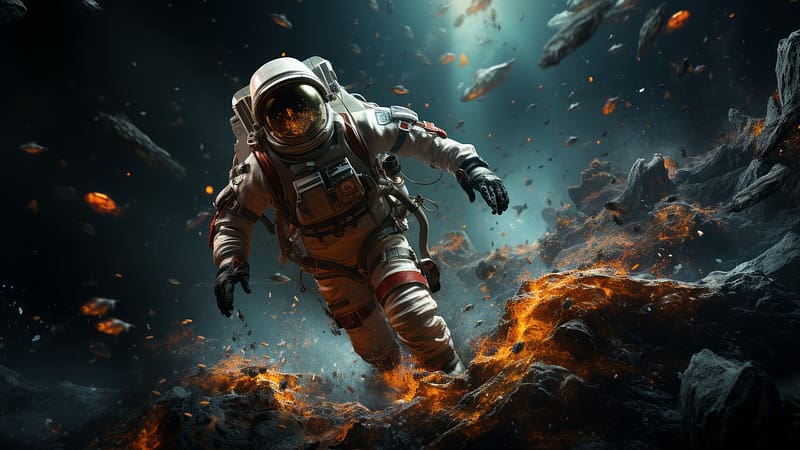 cosmonaut, space, user avatar, HD wallpaper