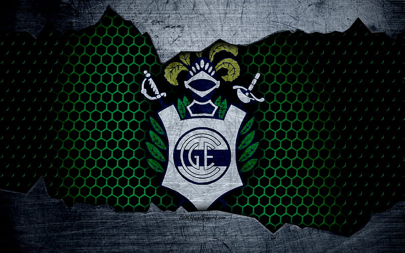 Gimnasia La Plata Superliga, logo, grunge, Gimnasia, Argentina, soccer, football club, metal texture, art, Gimnasia FC, HD wallpaper