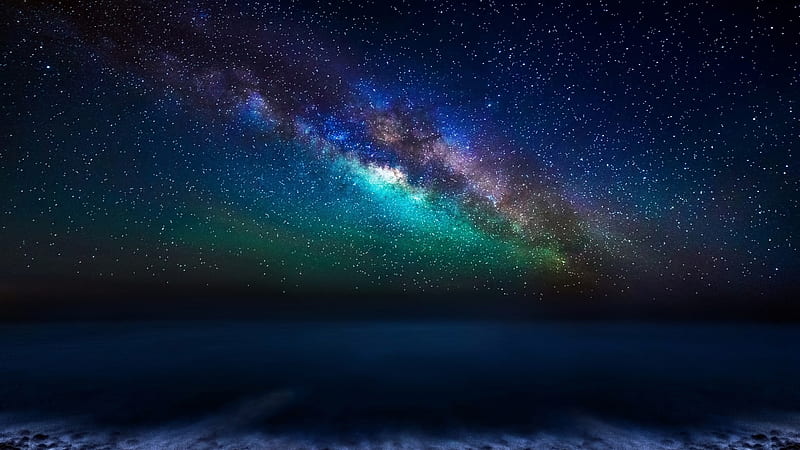 Milky Way Galaxy from the Canary Islands, Stars, Islands, Sky, Clouds, Space, Galaxies, Nature, HD wallpaper
