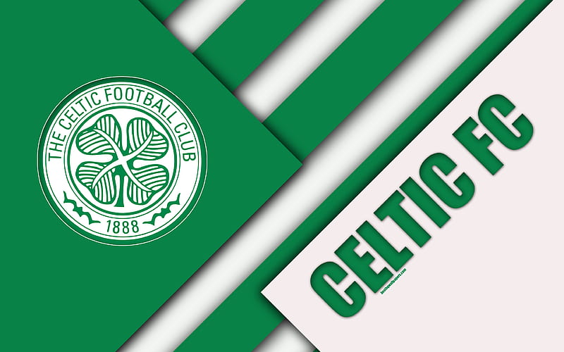 Celtic FC material design, Scottish football club, logo, green white  abstraction, HD wallpaper | Peakpx
