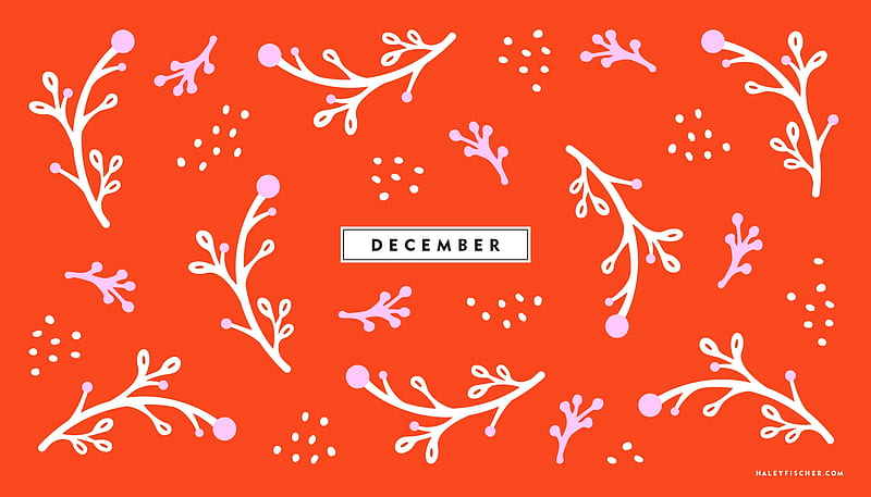 December, pattern, haley fischer, orange, texture, paper, white, card, HD wallpaper