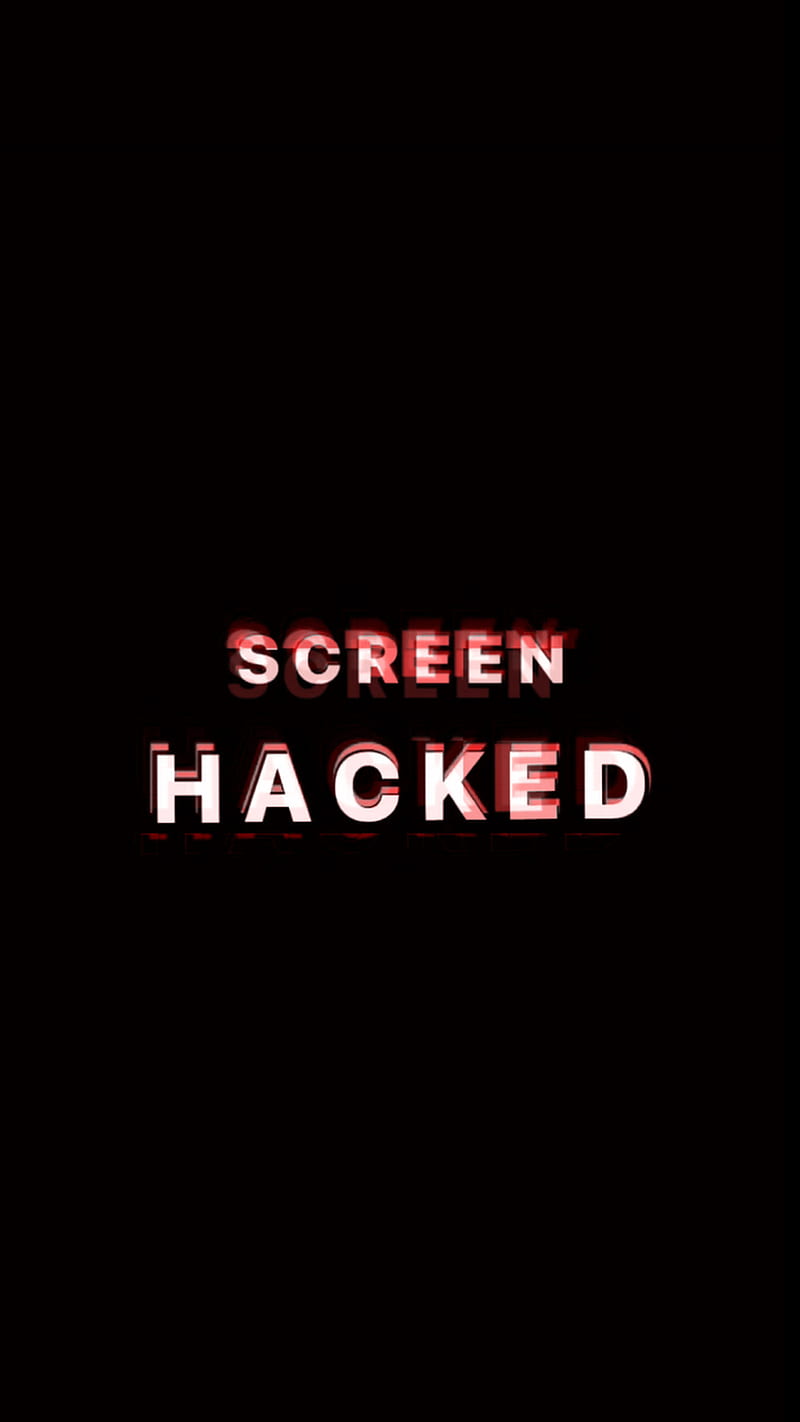 red hacked, Wall, black, blackscreen, blackwindow, fail, hacker, screen, HD phone wallpaper
