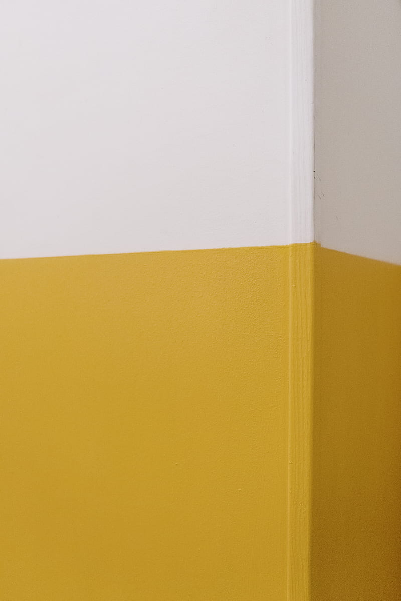 Yellow and White Painted Wall, HD phone wallpaper