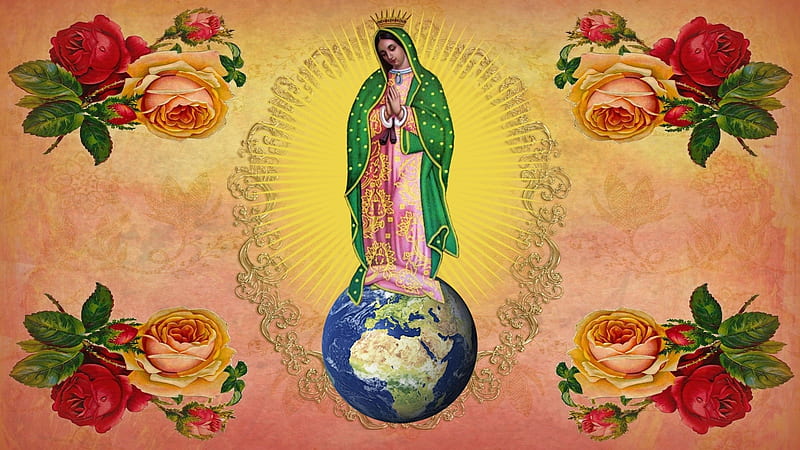 Our lady of Guadalupe, virgin, jesus, guadalupe, mary, christ, HD wallpaper