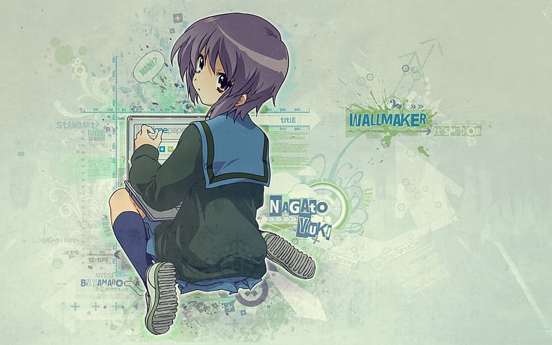 Anime, The Melancholy Of Haruhi Suzumiya, Yuki Nagato, HD wallpaper ...