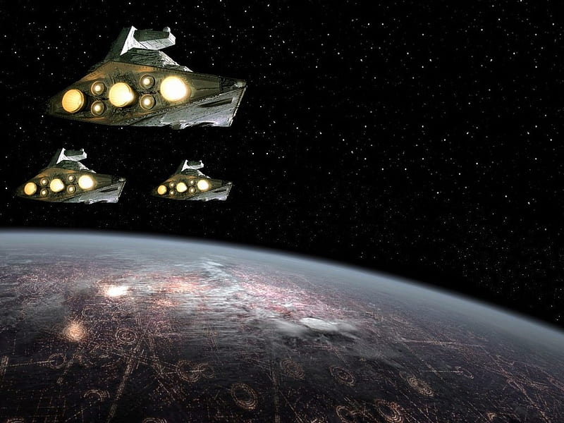 star destroyers, long ago, scifi, galactic empire, star wars, HD wallpaper