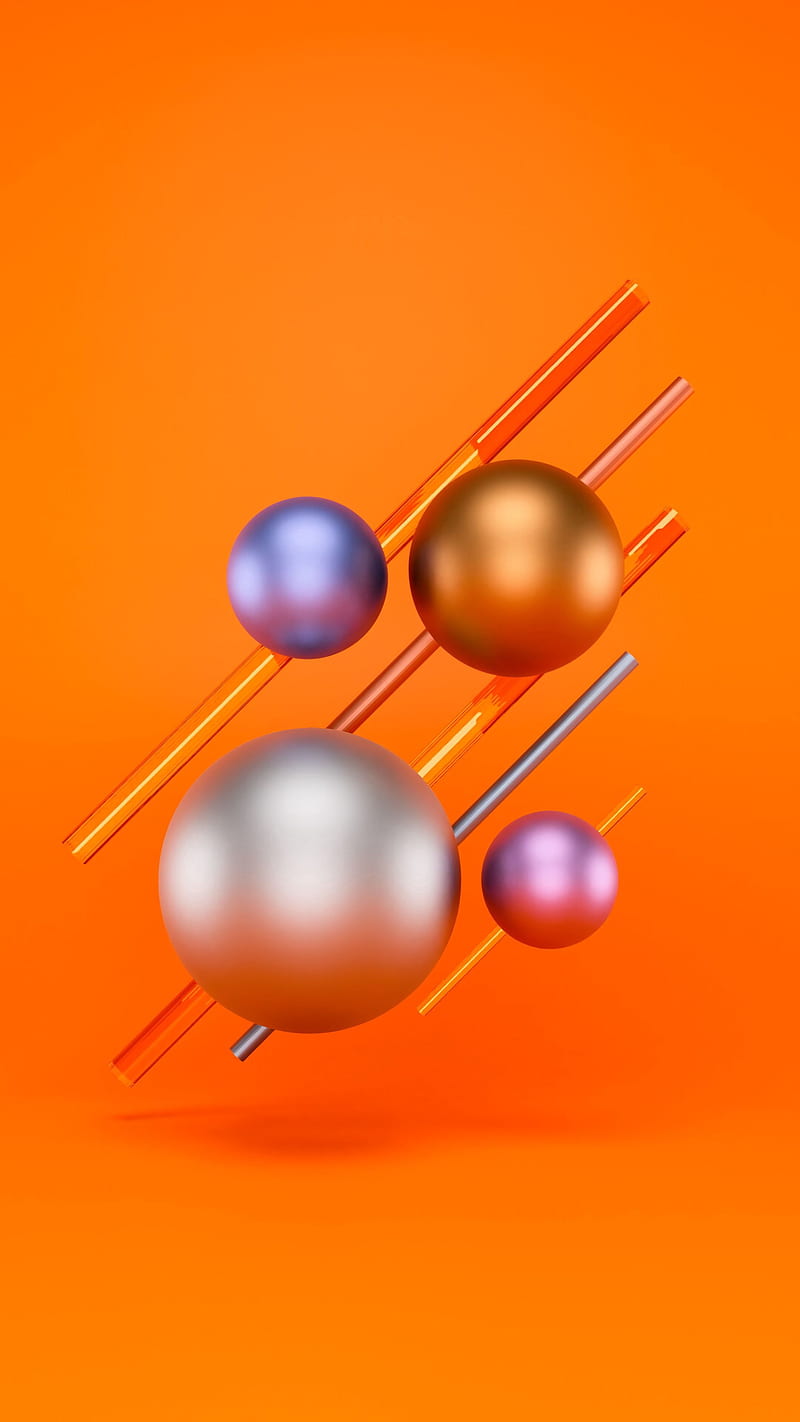 balls, lines, colorful, bright, 3d, HD phone wallpaper