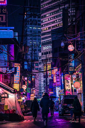 Night in a city, anime night stars, nice city, HD phone wallpaper | Peakpx