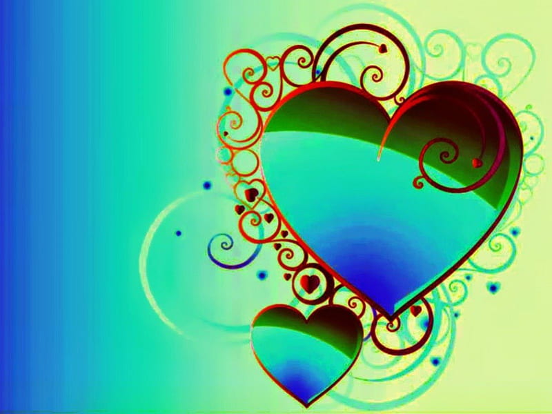 Glass Hearts, Glazed Hearts, Blue Hearts, corazones of Glass, corazones, HD wallpaper
