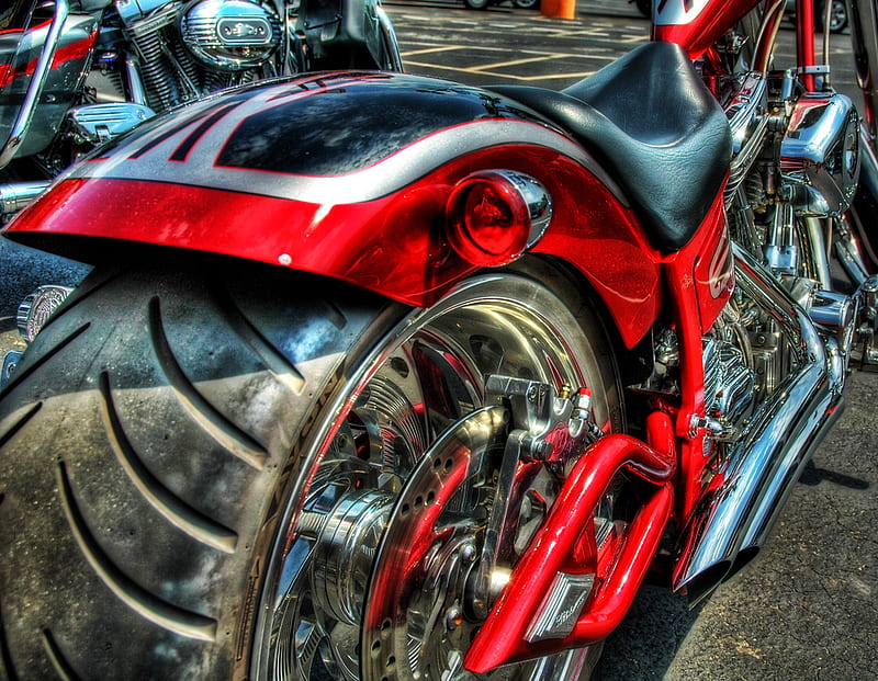 Close-Up And Personal, bike, chopper, harley, motorcycle, HD wallpaper