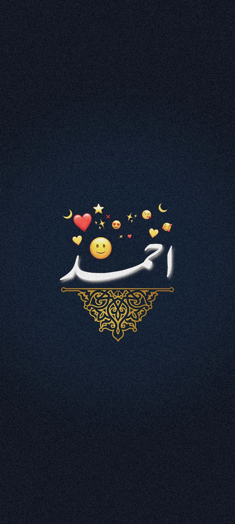 Name, ahmad, black, emoji, HD phone wallpaper