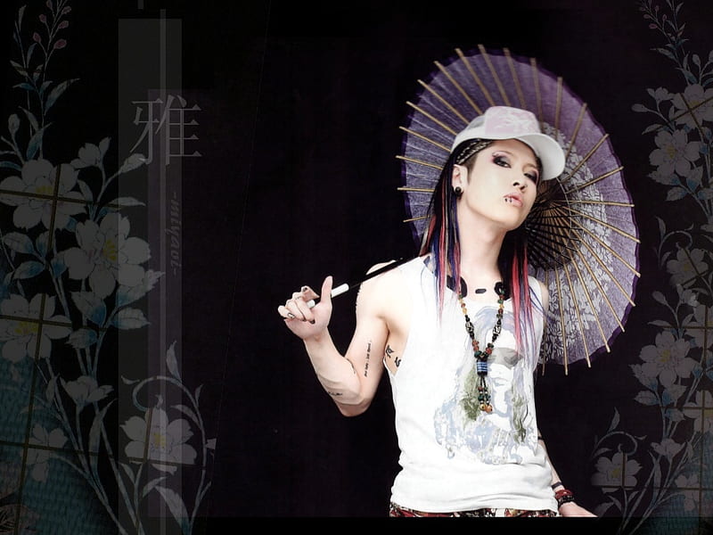 Mr Controversy Himself Miyavi J Rock Guitarist Neo Visualism Parasol Hd Wallpaper Peakpx
