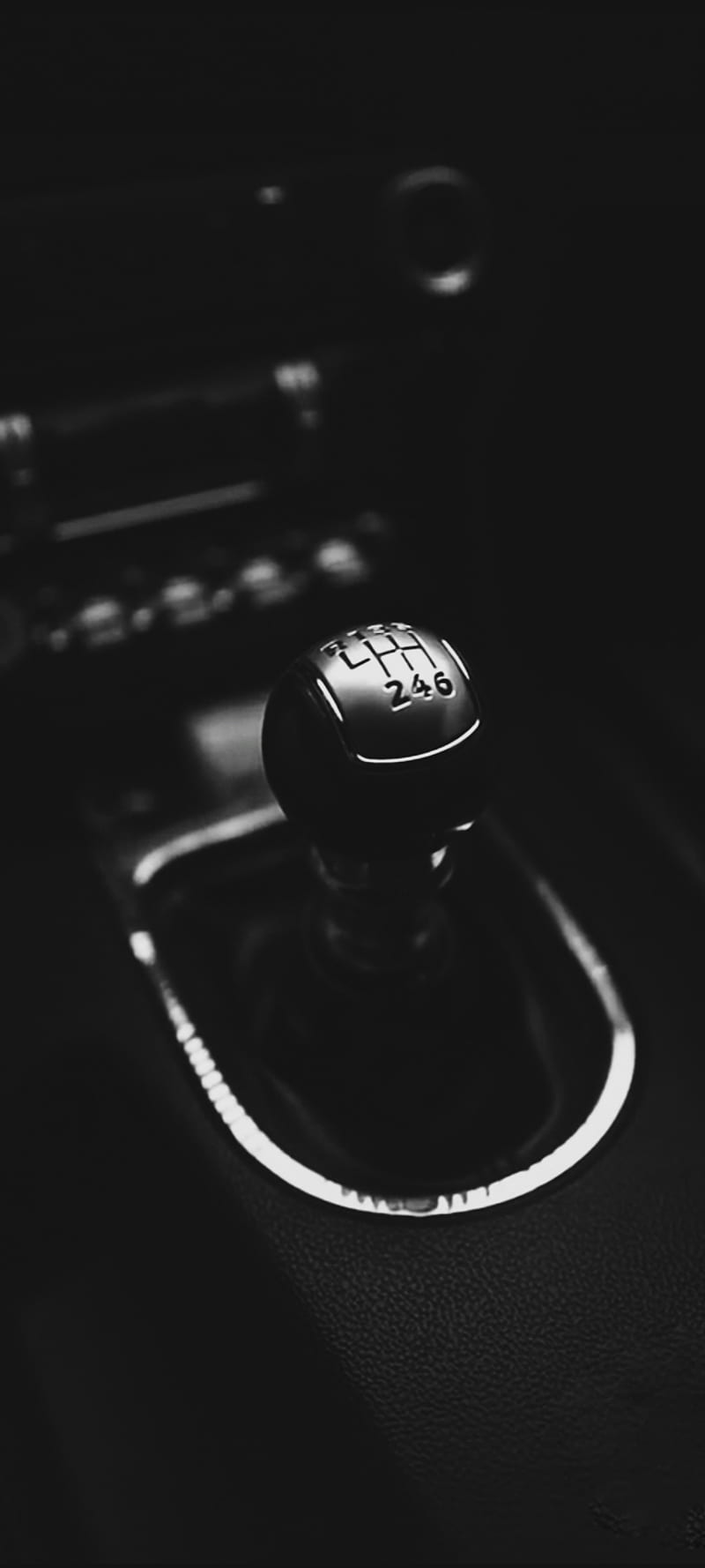 Gear Shifter, audi, black, black and white, bmw, ford, mustang, vw, white, HD phone wallpaper