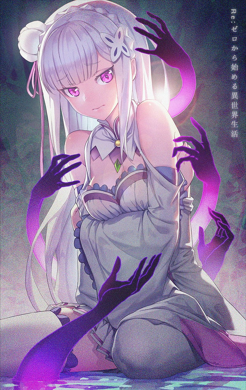 Re zero Emilia, anime, rezero, HD phone wallpaper