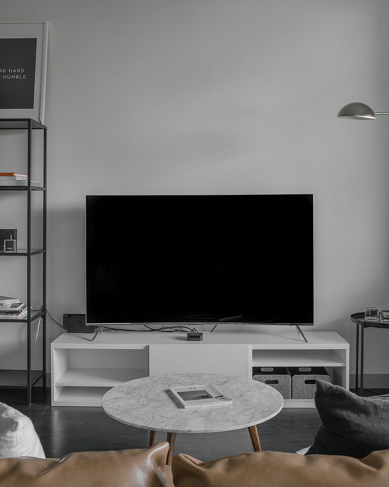 flat screen TV displaying black screen, HD phone wallpaper