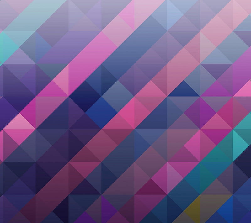 Abstract Art, art, triangles, abstract, squares, cool, green, purple, aqua, beauty, pink, blue, HD wallpaper