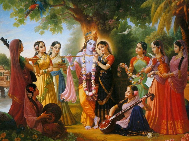 lord krishna with radha wallpapers