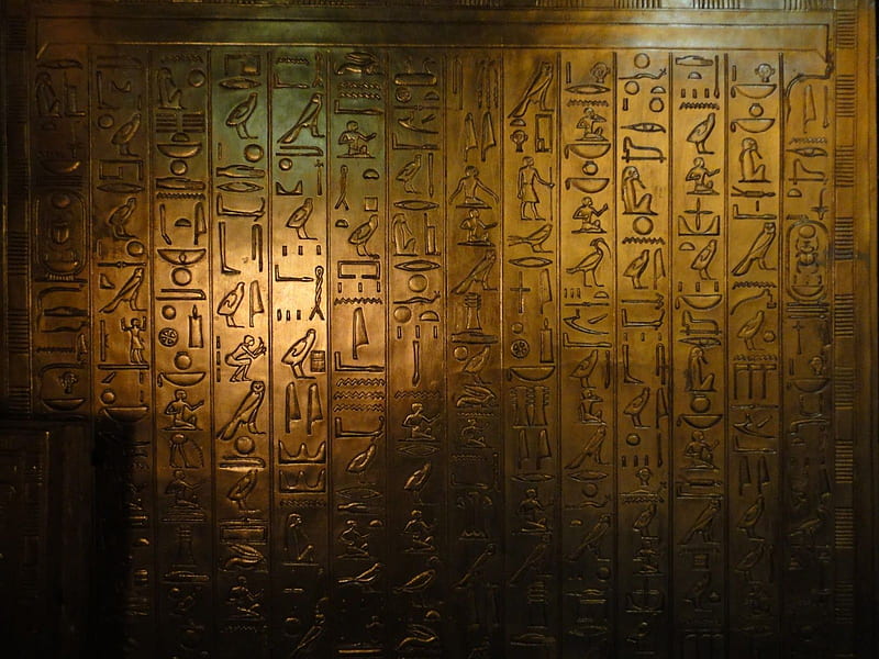 Egyptian Hieroglyphics, Gold Egypt, HD wallpaper