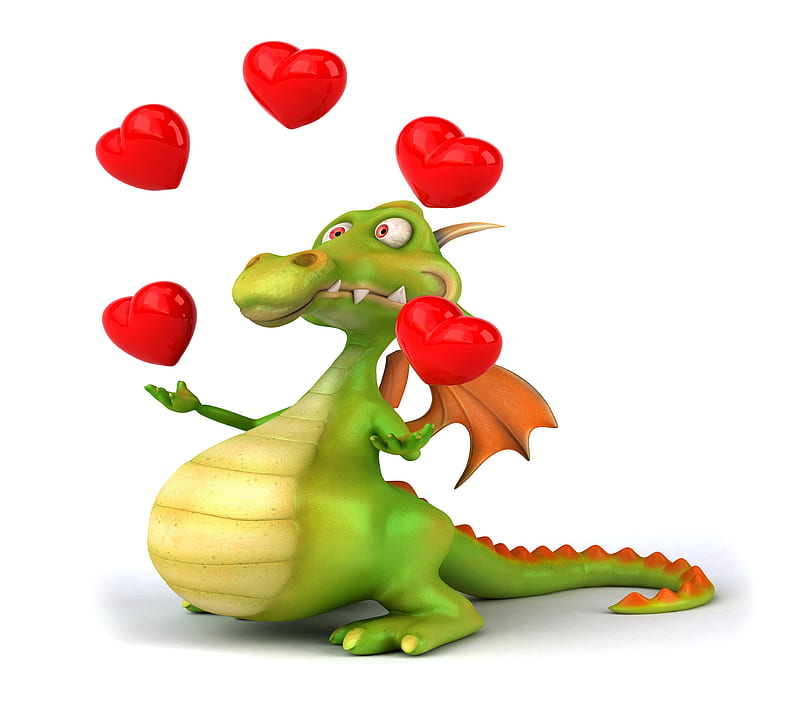 Dragon In Love Funny Corazones Hd Wallpaper Peakpx