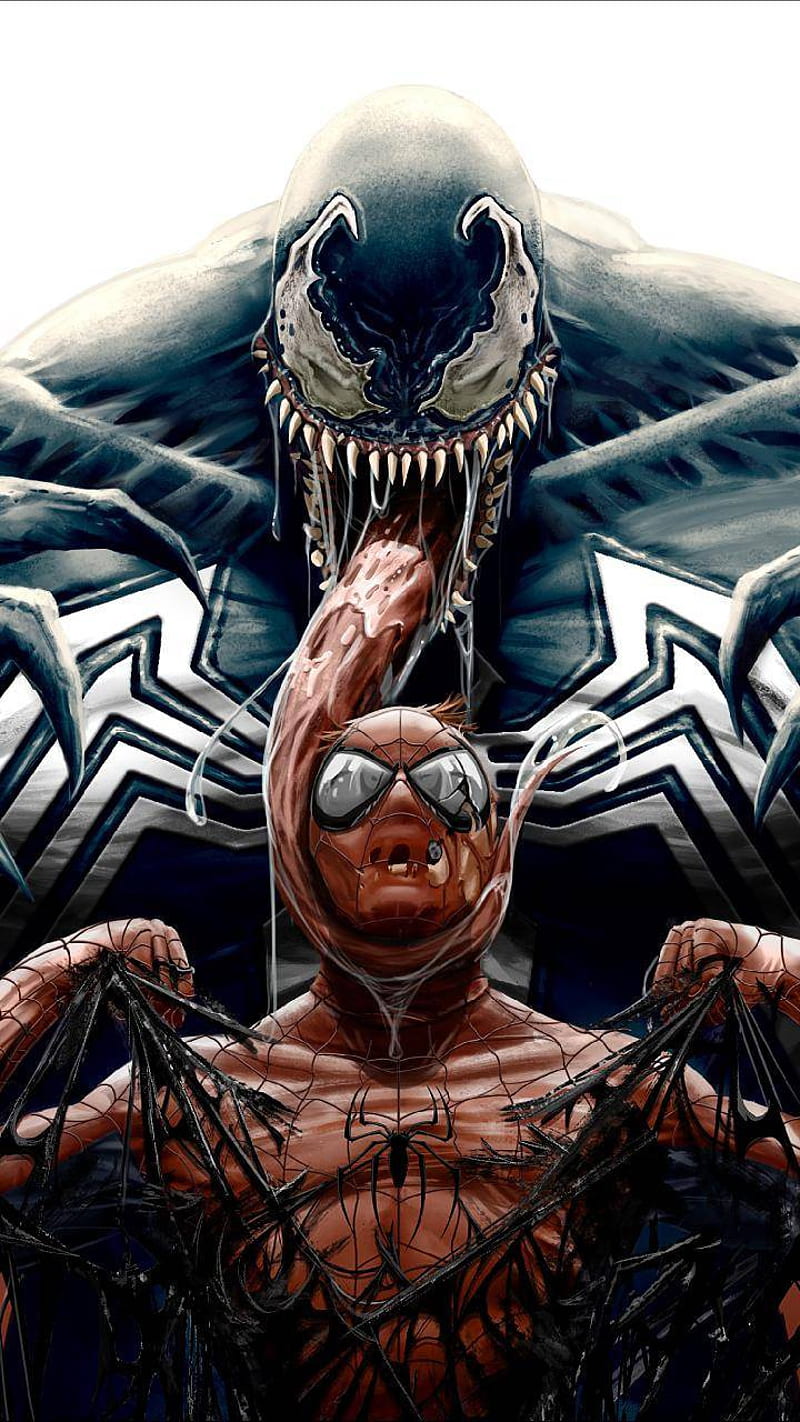 Spiderman vs Venom (pencil), in Josh Figueroa's Comic Art in pencil Comic  Art Gallery Room
