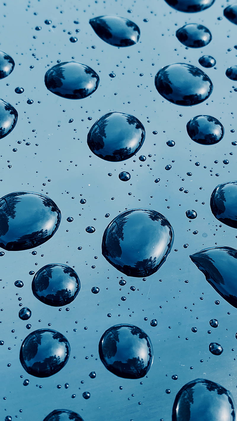 Big Drop, The, U, blue, bubbles, close-up, cool, details, droplets, drops,  macro, HD phone wallpaper | Peakpx