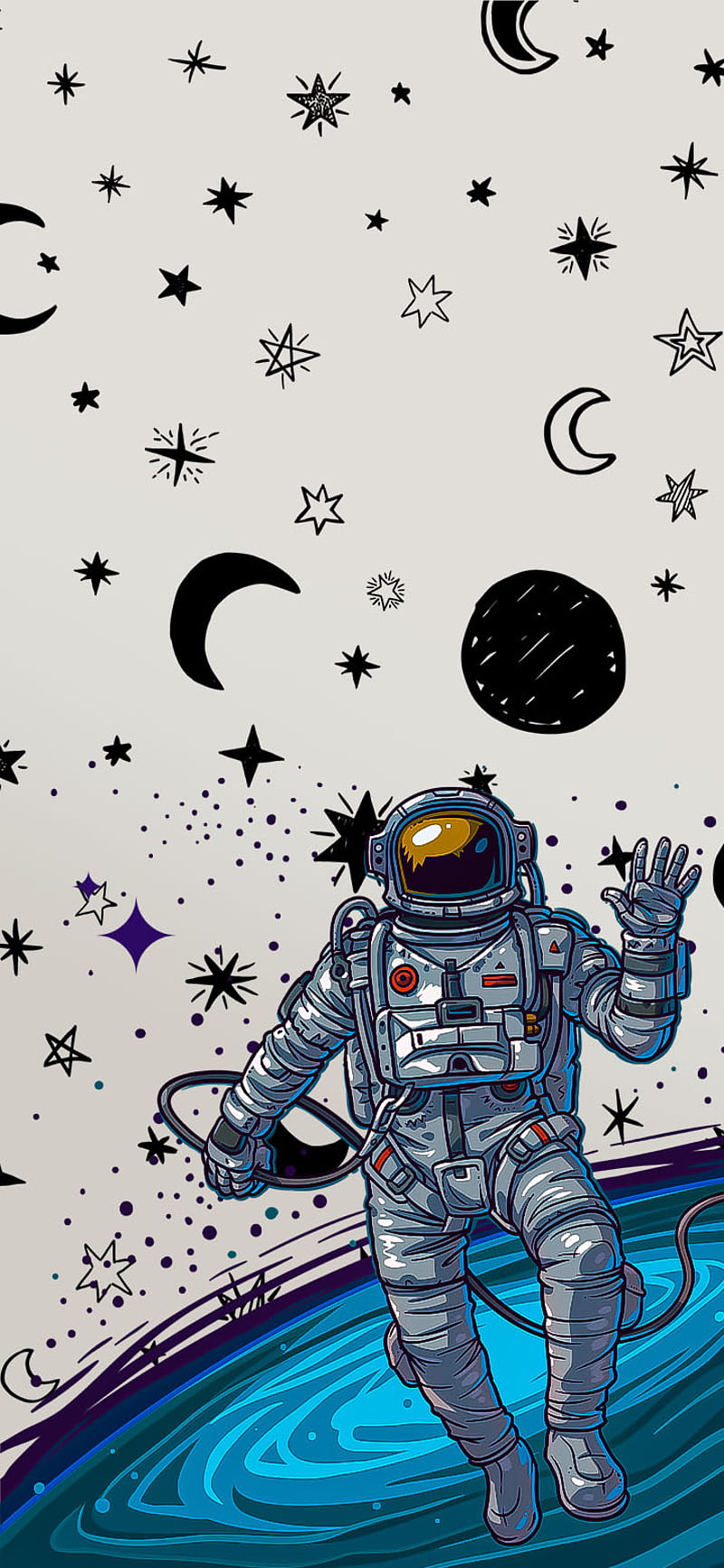 Astronot, blue, dark, gokyuzu, mars, moon, spacex, sun, uzay, yildiz, HD phone wallpaper