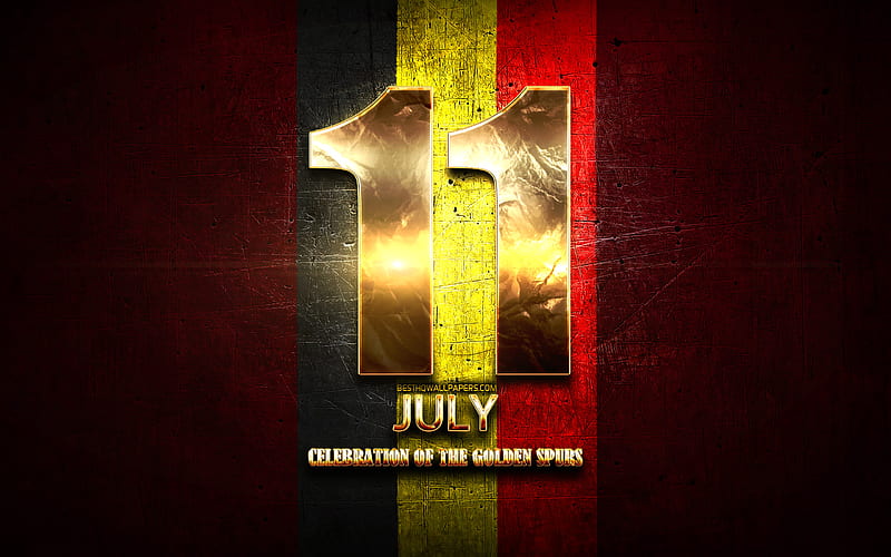 Celebration of the Golden Spurs, July 11, golden signs, Belgian national holidays, Belgium Public Holidays, Belgium, Europe, HD wallpaper