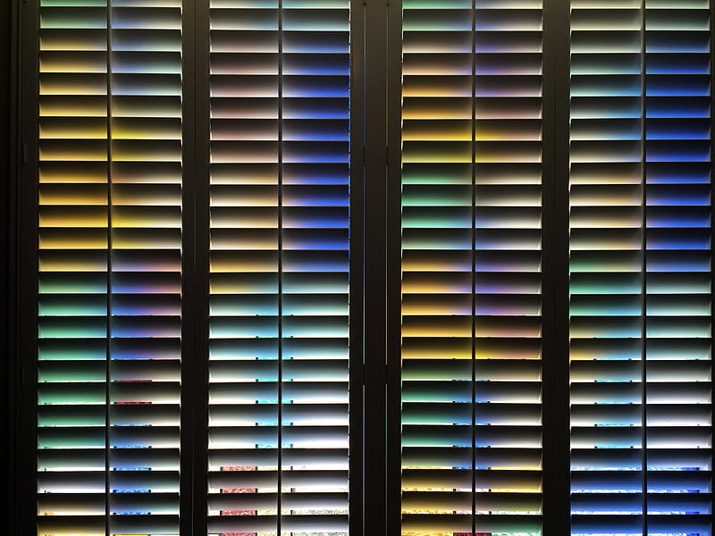blinds, window, gradient, colorful, HD wallpaper