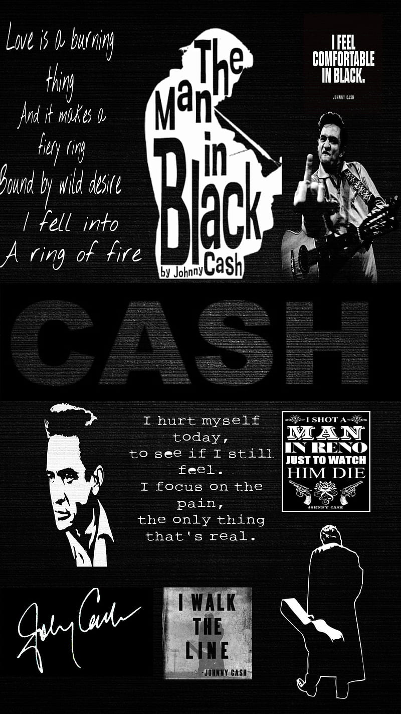 Decode Indifference twist Cash, black, johnny cash, man in black, music, ring of fire, rock and roll,  singers, HD phone wallpaper | Peakpx