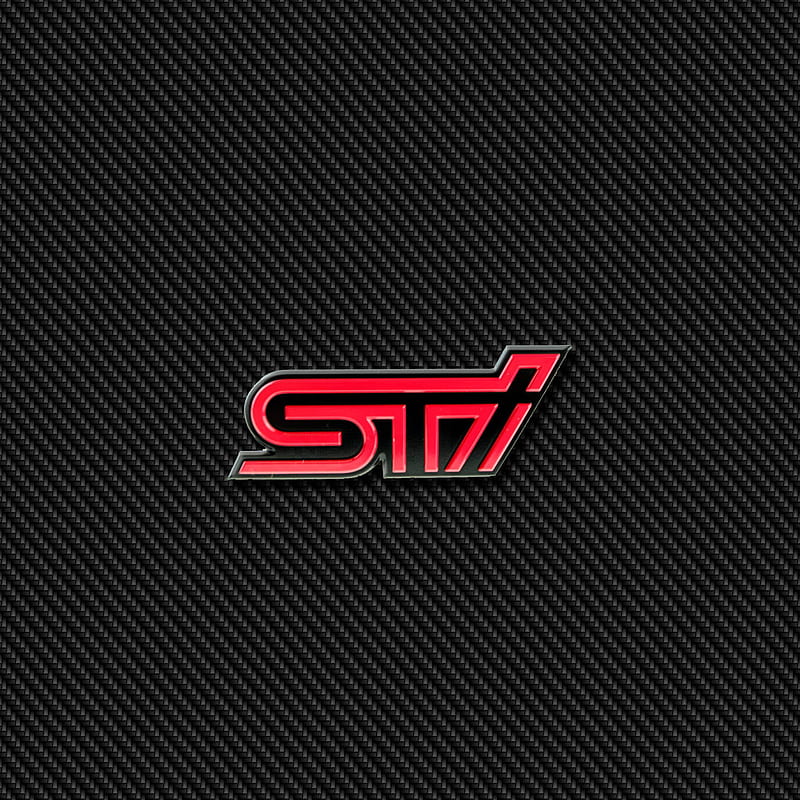 Sti Red Carbon Badge Emblem Logo Subaru Wrx Hd Phone Wallpaper Peakpx