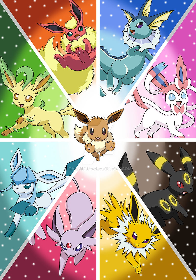 Eeveelutions  Pokemon backgrounds, Cute pokemon wallpaper